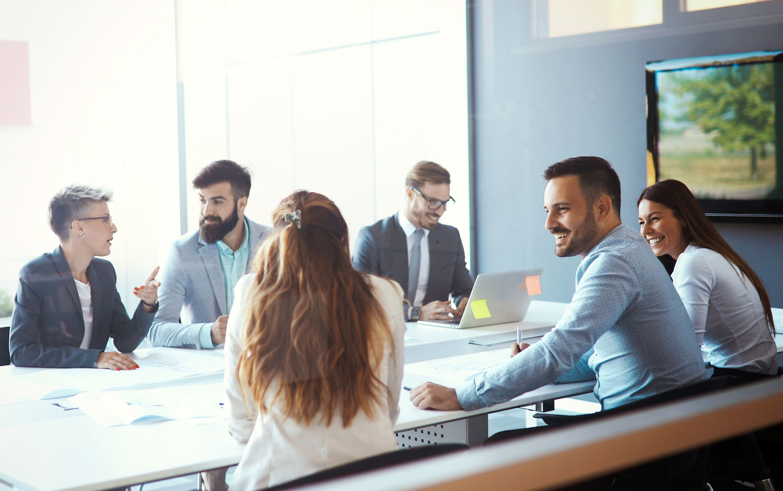 Réunion d'équipe au travail